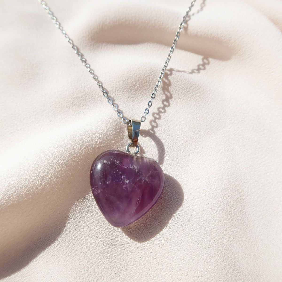 Amethyst Heart Pendant