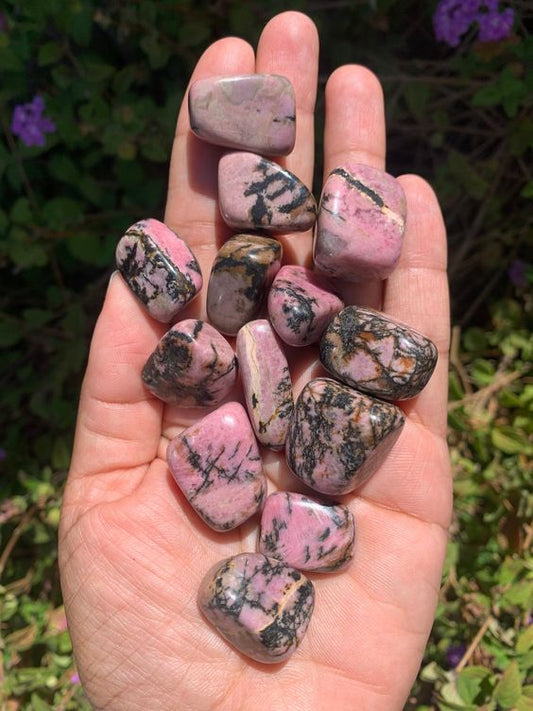 Rhodonite Tumbled stone - 1pc