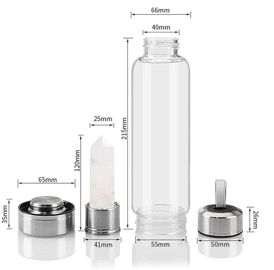 Clear Quartz Infused Water Bottle