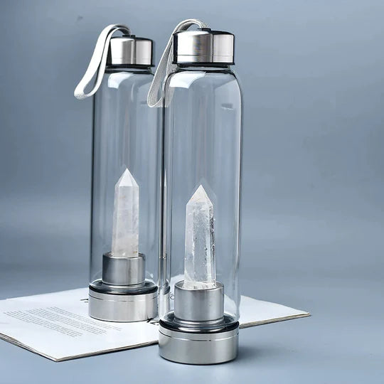 Clear Quartz Infused Water Bottle